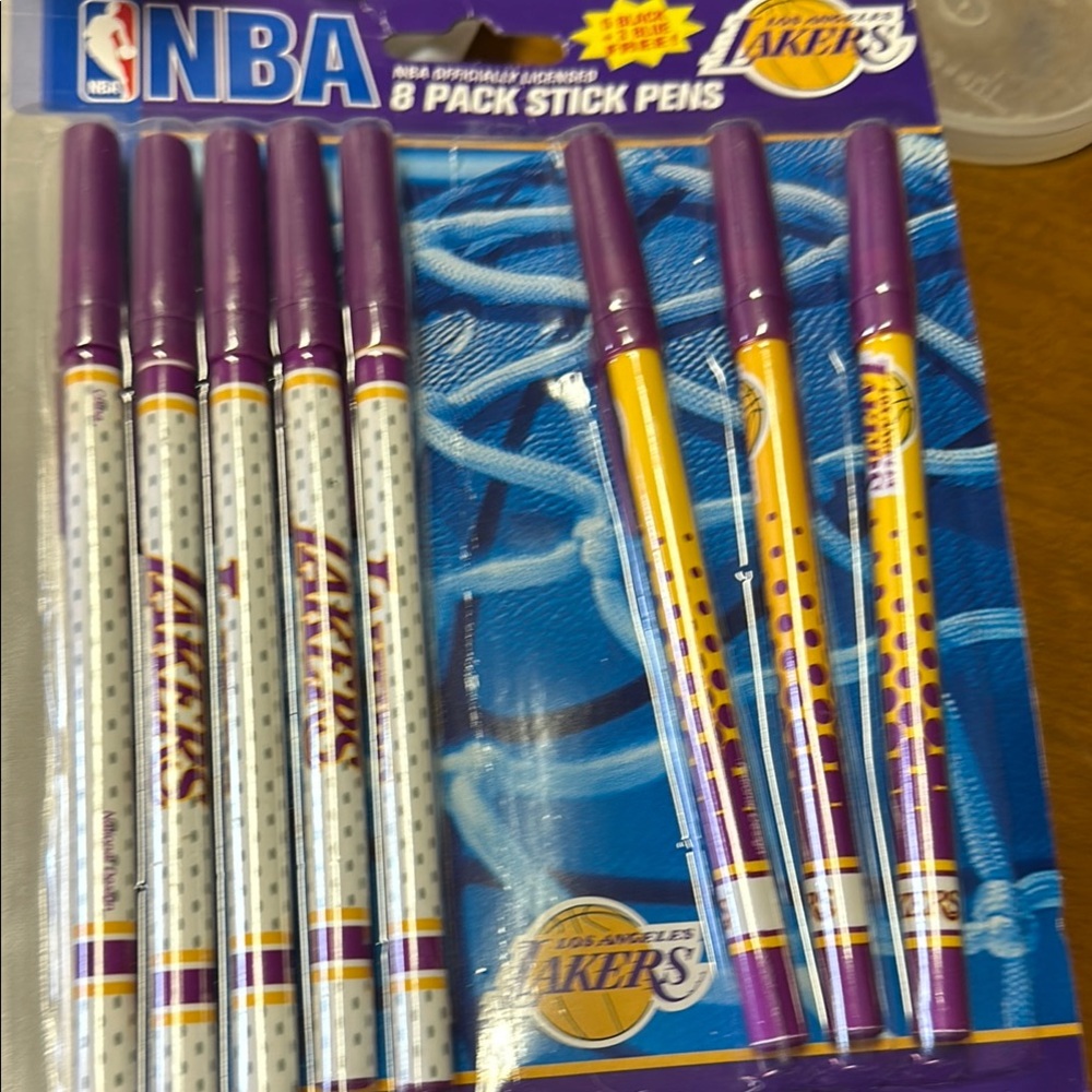 NBA Los Angeles Lakers Stick Pens - Purple and Yellow